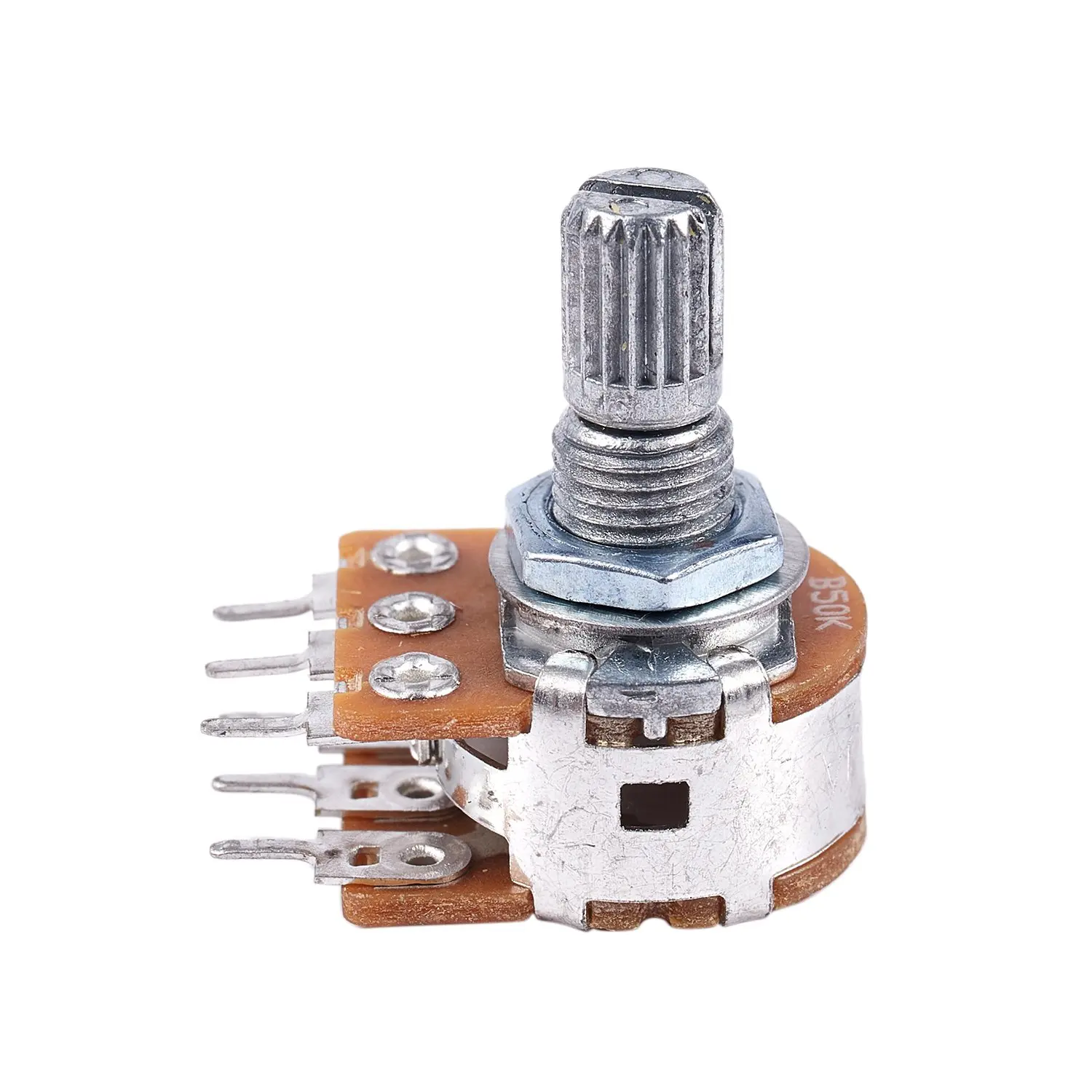 & AT27  2 Pcs B50K 50K Ohm 6 Terminals Dual Linear Rotary Taper Potentiometers
