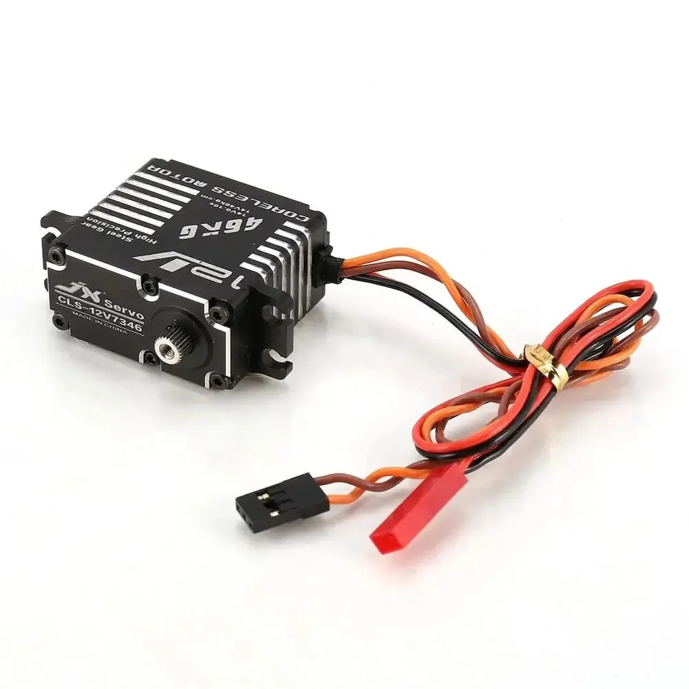 JX 46kg Coreless HV Servo CLS-12V7346 Digital High Precision Steel Gear CNC Motor 25T Arm for RC Car Crawler Boat Airplane Robot