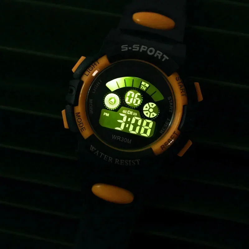Children Luminous Electronic Watches Dial Waterproof Multi-function Alarm Clocks LED Digital Wrist Watch for Boys and Girls