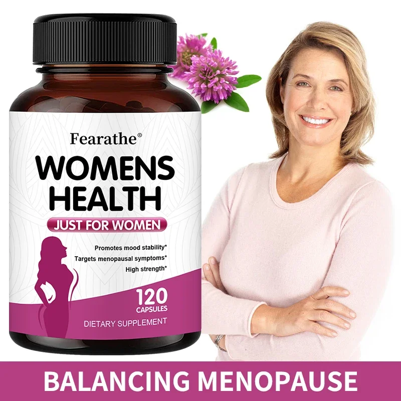 Suplemento para la menopausia femenina: alivia el sudor nocturno, el estado de ánimo, la piel y el apoyo de la menopausia, no GMO