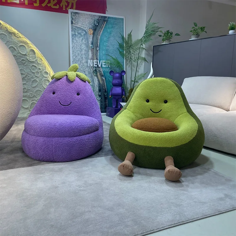 Sofá de Abacate Super Fofo, Cadeira Individual, Design de Cartoon, Modelo Moderno e Simples, Alto Valor