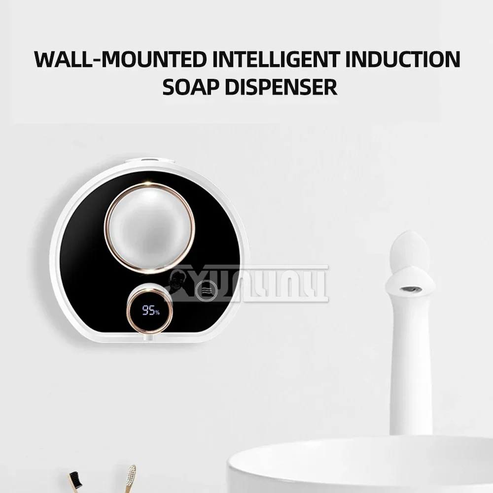 200ml Liquid Soap Dispenser Automatic Soap Dispenser Hole-Free Wall-Mounted Soap Dispenser