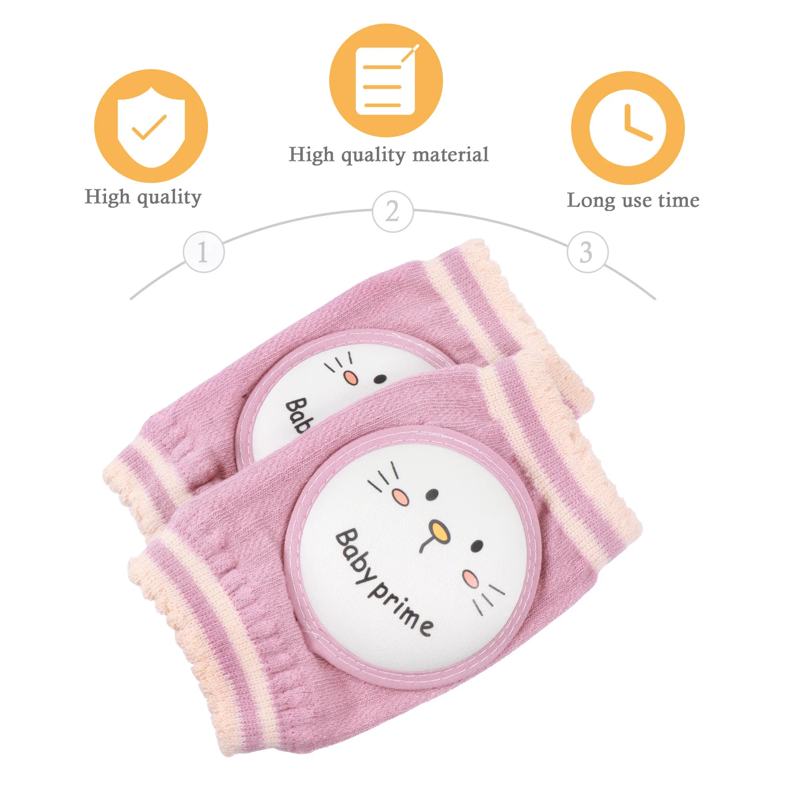 1 par de joelheiras para bebês, esponja de algodão, protetor grosso para engatinhar, absorção de umidade respirável, embrulho elástico infantil