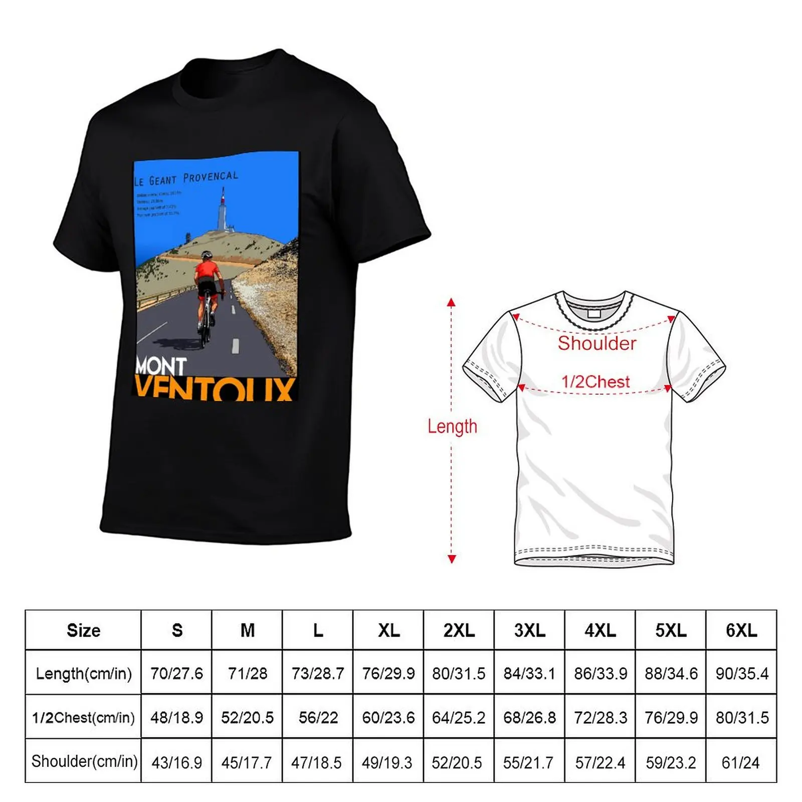 mont ventoux T-Shirt man t shirts for men t shirts for man graphic funny t shirts with prints T-Shirt