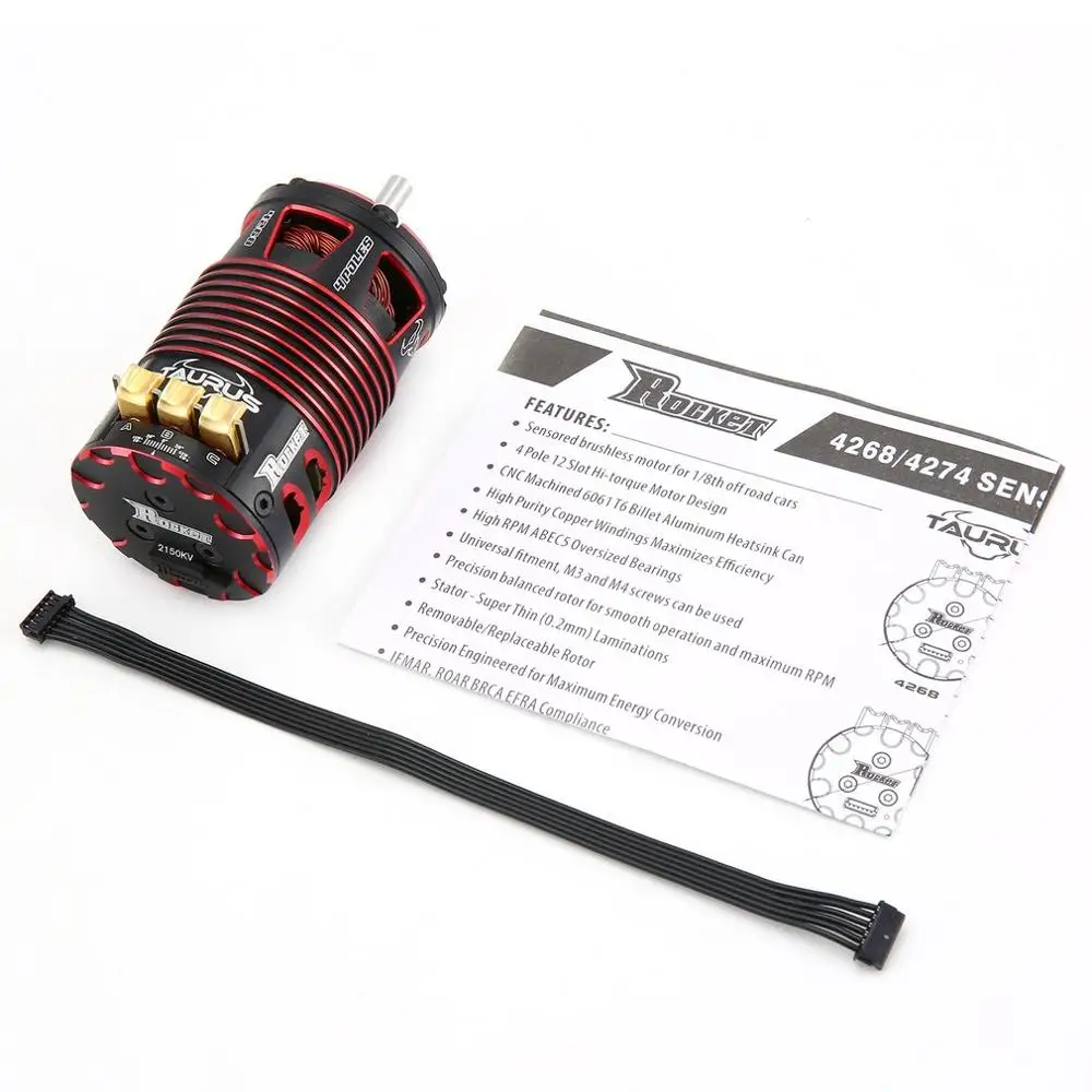 Surpass Hobby Rocket  4268 4274 V2 1400KV 1500KV 1700KV 1950KV 2200KV Sensored Brushless Motor for 1/8 RC on-Road Off-Road Car