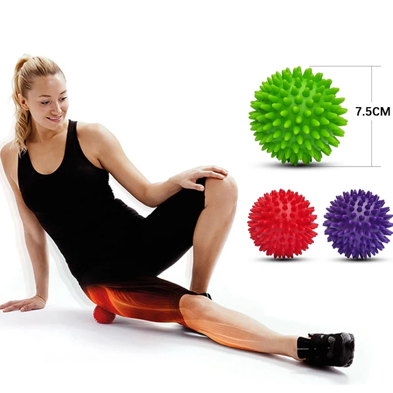 Spiky Massage Ball para Acupressão e Reflexologia do Tecido Profundo, Terapia Sensorial, Stress Reliever, Autismo, Brinquedos Sensoriais, 2pcs