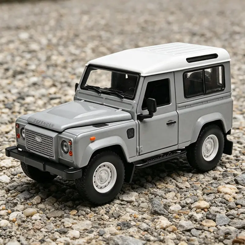 Modelo de Carro SUV Land Range Rover Defender 90 em Escala 1/32, Veículo Off-Road em Metal Fundido, Coleção de Simulação, Presentes para Crianças