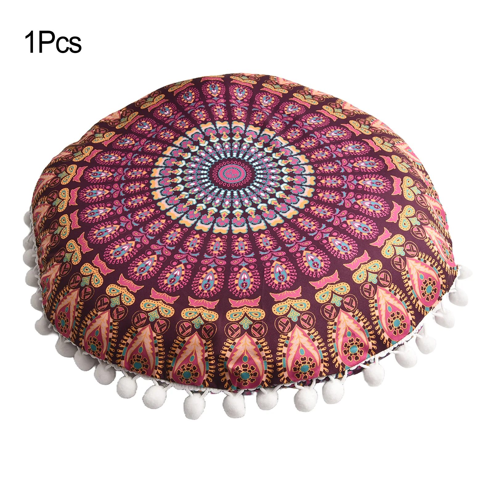 Fashion Bohemian Pillowcase Pillows Cover Hot Practical 1 Pc 43x43cm Printed Round Shape Vintage Style Cushion Cover