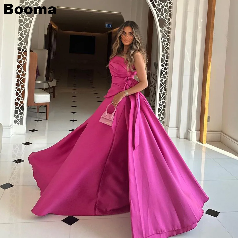 

Booma A-Line Formal Occasion Dresses Strapless Pleat Long Party Prom Gowns Stian Women's Evening Dress Celebrate Events Gown