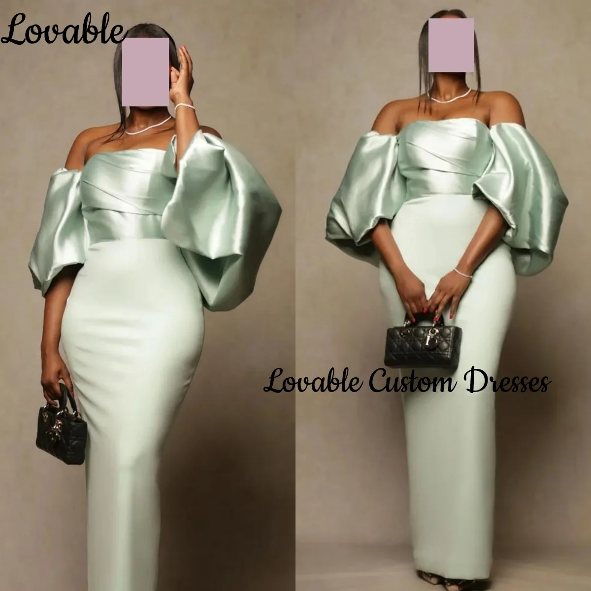 Dubai Luxus Abendkleid Meerjungfrau Off-The-Schulter Ausschnitt Formelle Anlässe Kleider Bodenlangen Zipper Up Vestidos De Fiesta