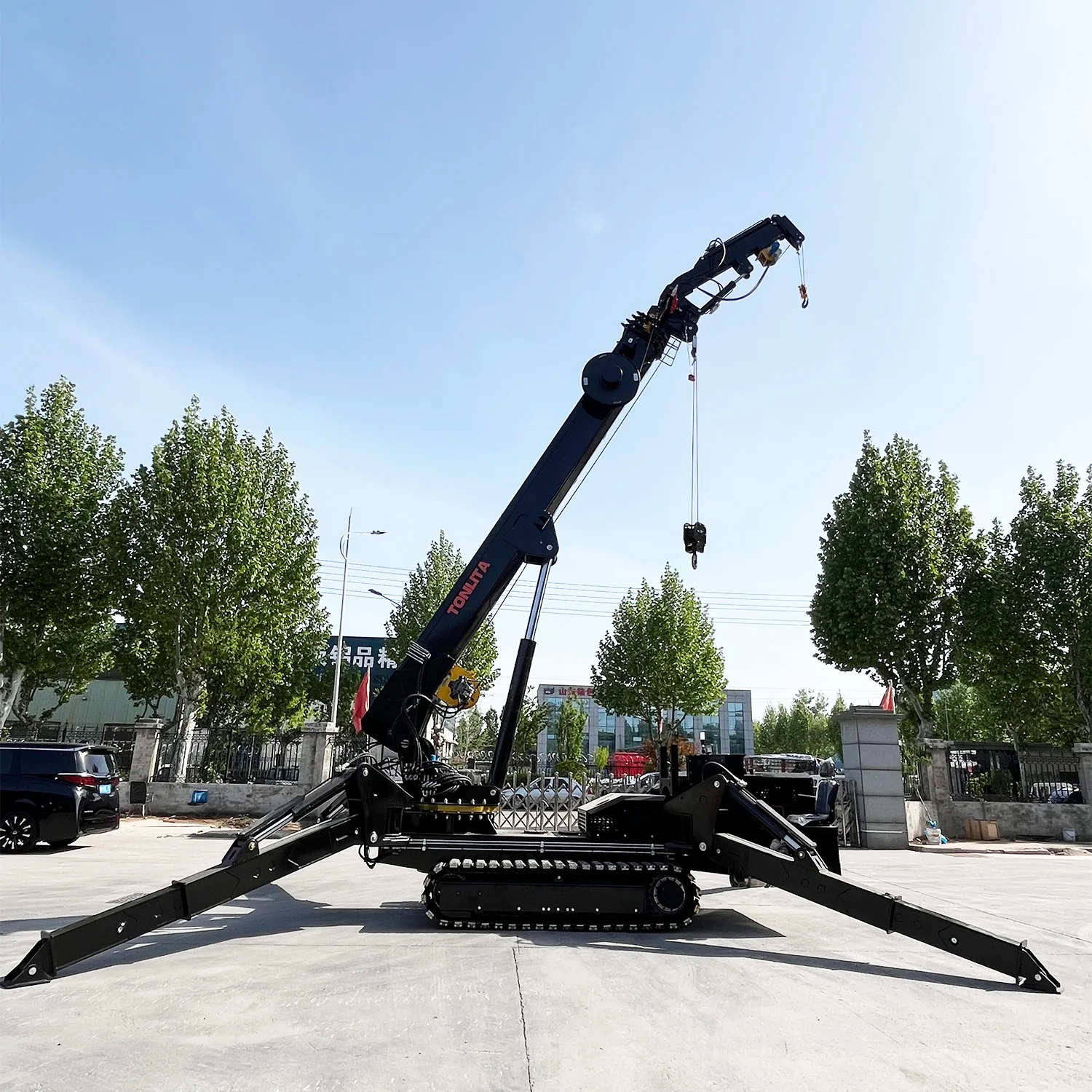 Hot Selling Europe Multi-Functional Spider Crane CE EPA Euro V Large 12 Ton Crawler Spider Crane