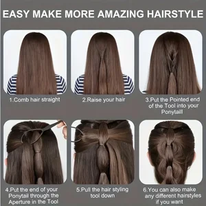 مجموعة فرش الشعر بزجاجة رذاذ تصفيف الشعر ، حلقة التضفير ، مشط ذيل الفئران ، فرش الشعر المضايقة ، التحكم في الحواف ، 6 قطع لكل مجموعة أفضل 10 قطع فرشاة ألعاب مبيعات - رقم 6