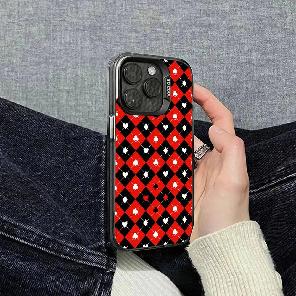 بوكر بطاقة دعوى جراب هاتف آيفون 17 16 15 14 13 12 11 برو ماكس زائد اللون للصدمات عودة غطاء فضي