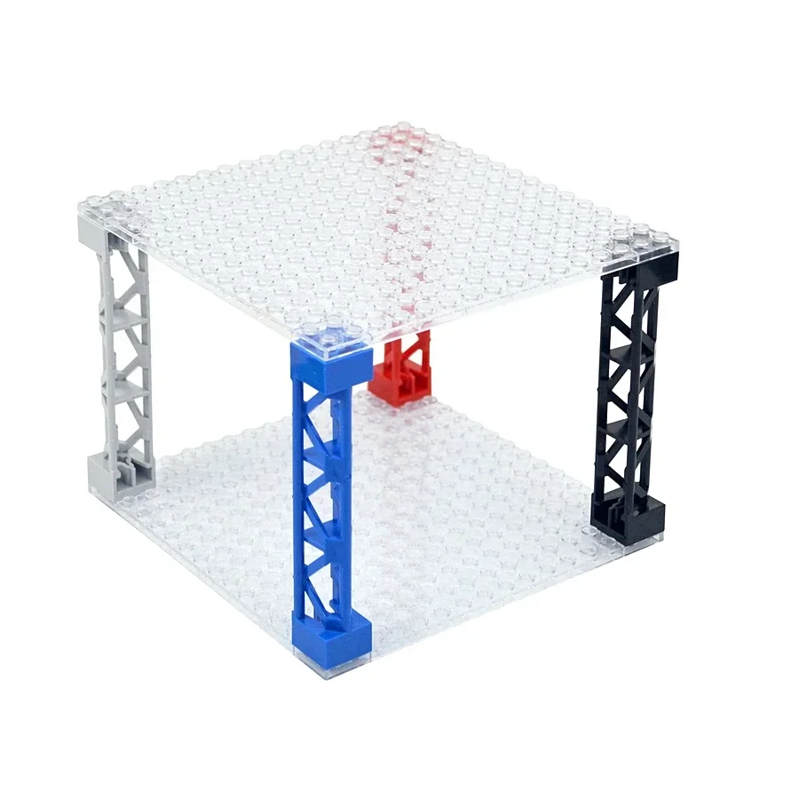 Compatible 95347 Pillars Bricks Lattice Tower 2X2X10 Support Baseplate Bridge Girder Bracket Building Block Part Column Toys