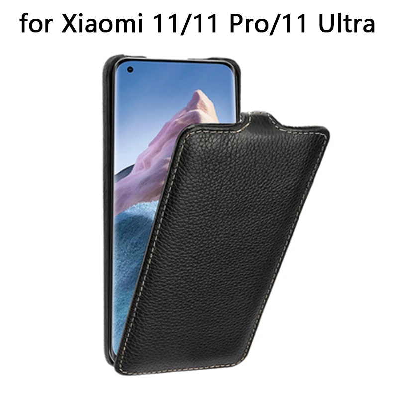 New Fashion Genuine Leather Case for Xiaomi 13/13 Pro Business Flip Phone Cover Bag 11 Ultra Carcasa 12pro