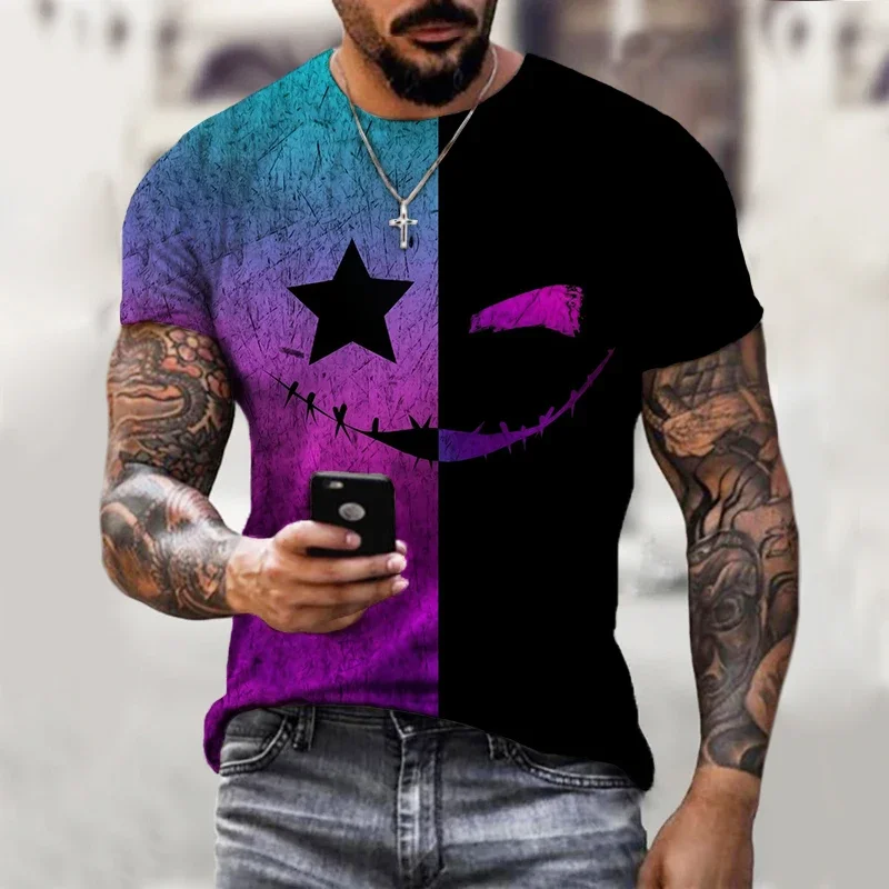 Fashion  Pattern T Shirt Daily Tops Men Hip Hop Tops Men Street Casual Sport Shirt 2021  3D Print T Shirt