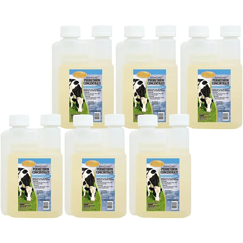 

FarmGard Permethrin Concentrate - 32 Ounce (Case of 6) 343961CVA - Gets Rid of Flies, Mosquitoes, Silverfish, Cockroaches, Fleas