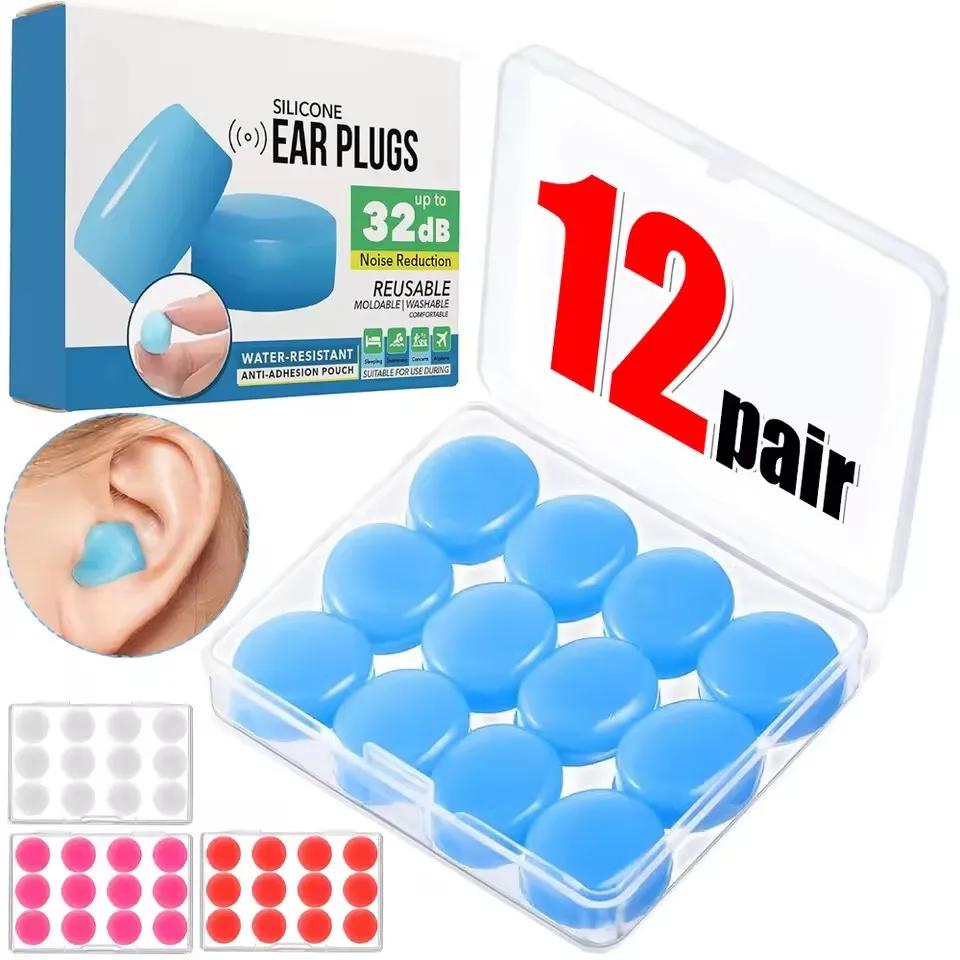 Waterproof Ear Plug Silicone Wax Earplugs Swimming Flying Working Earplug Noise Reduction Cancelling Sleeping Protection Earbuds