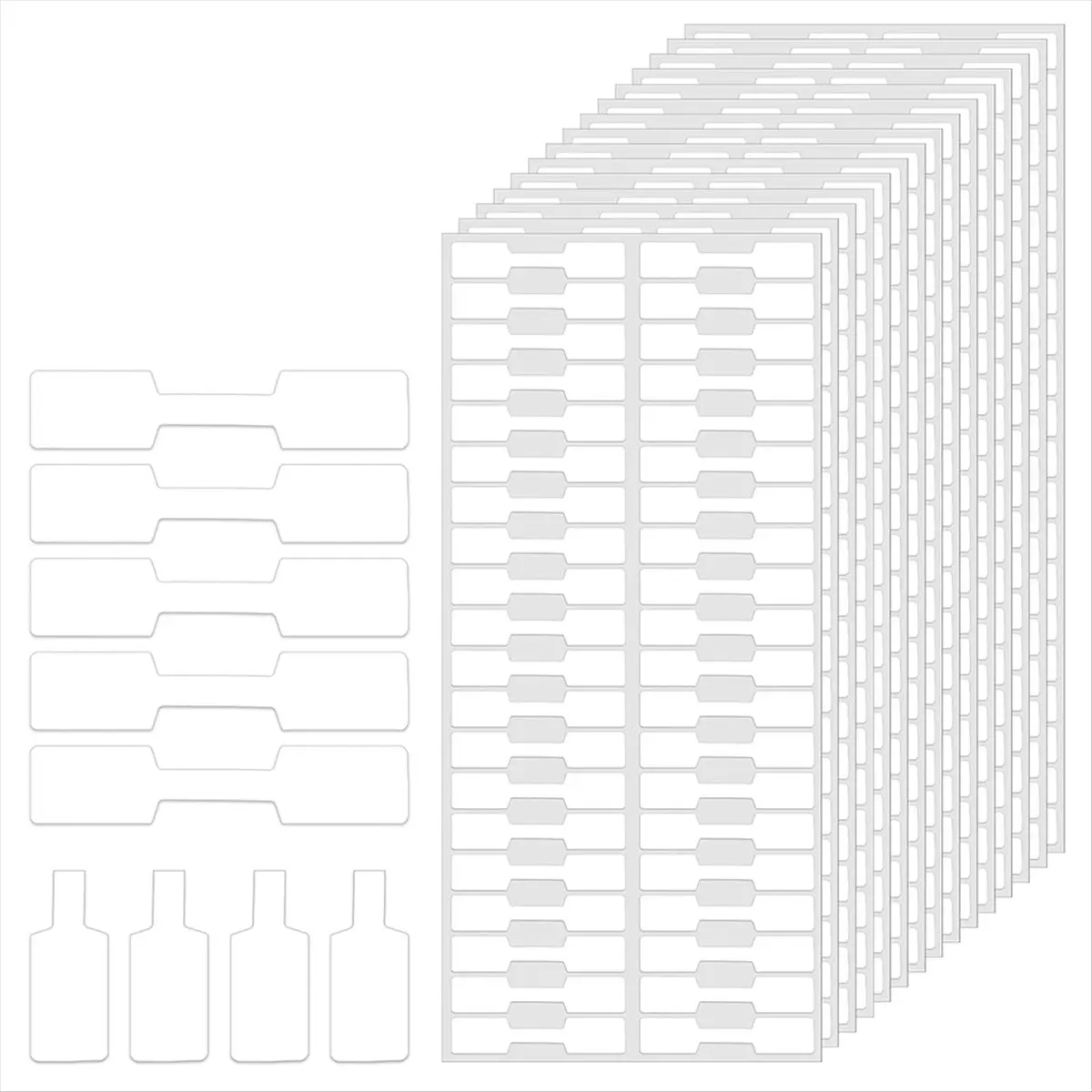 【2026 TOP Global】▼△◑1000Pcs Jewelry Price Tags Stickers Roll White Blank Jewelry Price Tags Necklace Ring Display Labels