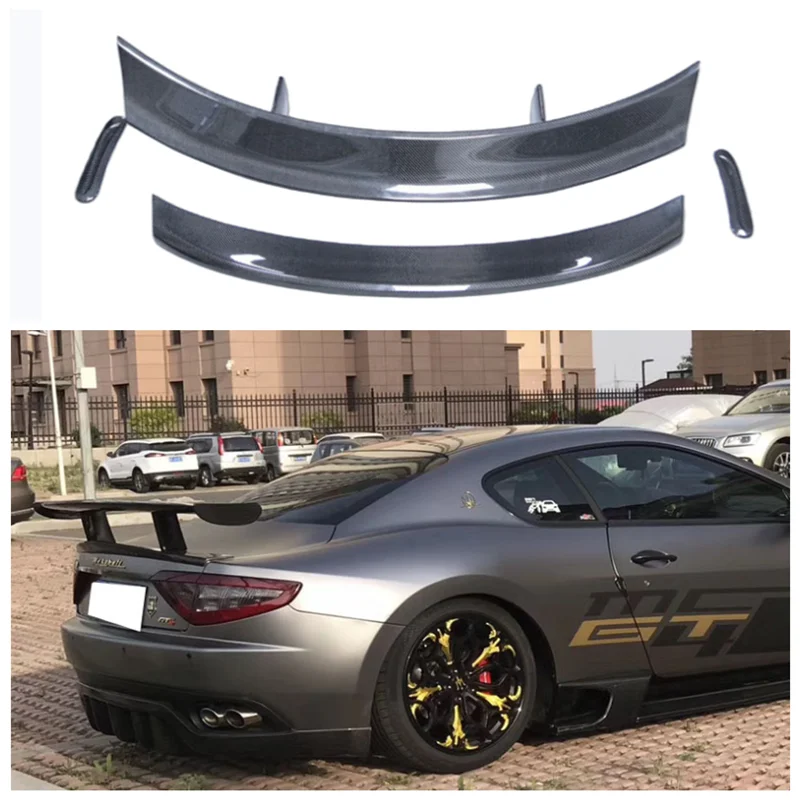 Fits For Maserati GT GC GTS 2008-2018 High Quality Carbon Fiber Primer Car Rear Bumper Trunk Lip Spoiler Wing