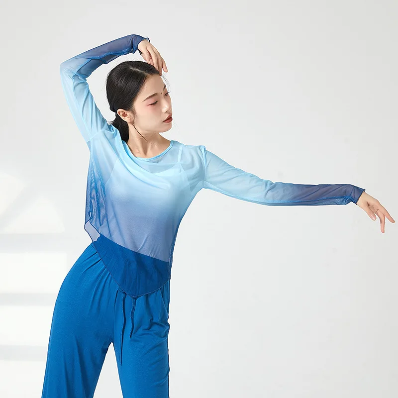 أزياء الرقص الكلاسيكي للسيدات، شاش قطري متغير تدريجي، رقص صيني أنيق، قافية الجسم، أداء الرقص الحديث