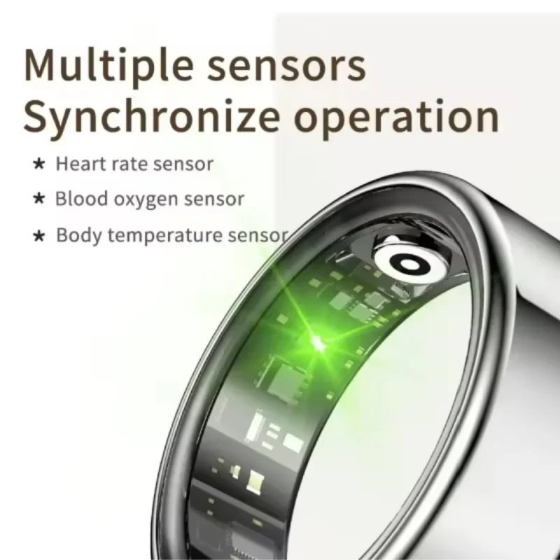 Para Xiaomi anillo inteligente multifuncional frecuencia cardíaca saturación de oxígeno en sangre calorías del sueño impermeable rastreador de modo multideporte