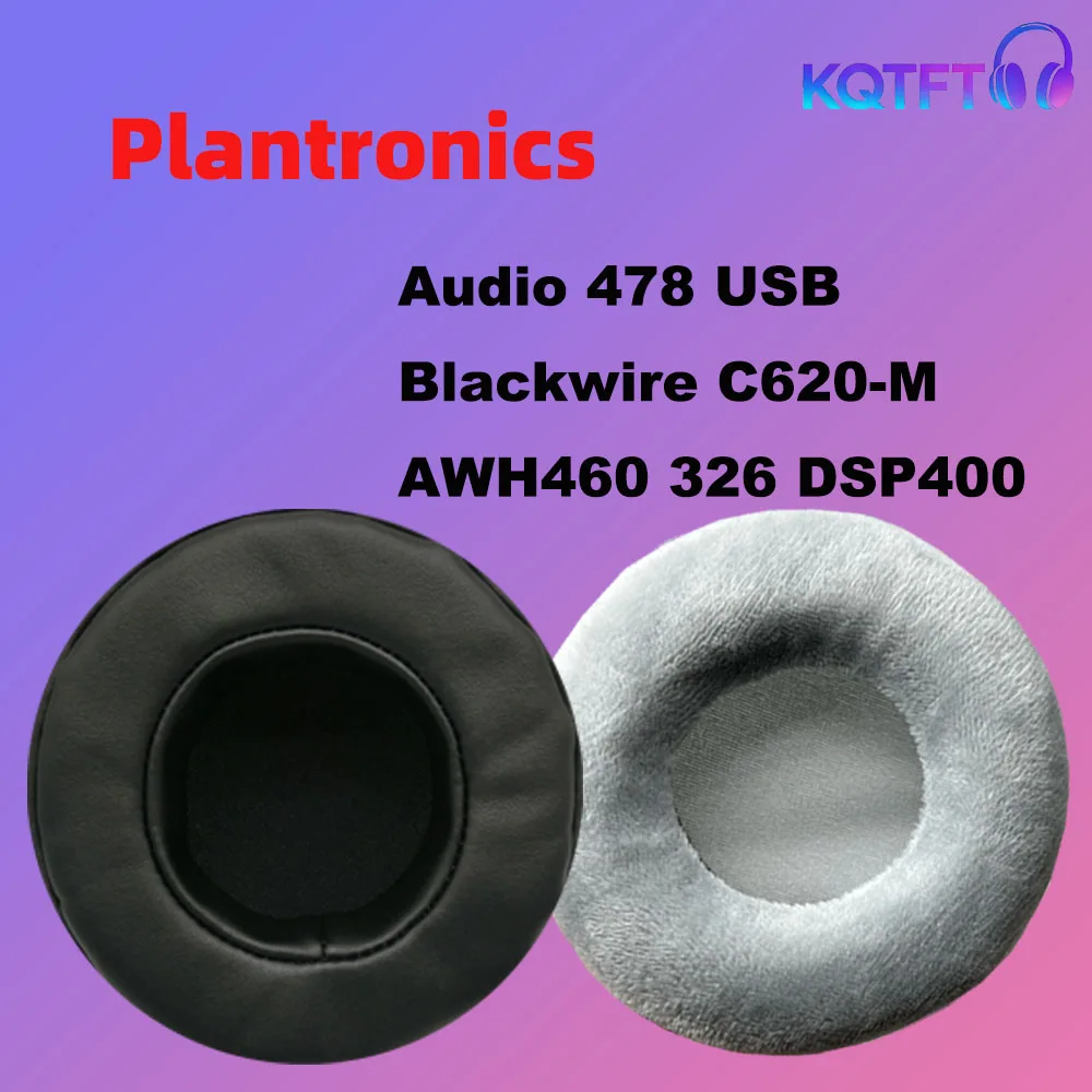 Almohadillas de Repuesto para Auriculares Plantronics Audio 478 USB Blackwire C620-M AWH460 326 DSP400, Cojín de Cuero para Auriculares