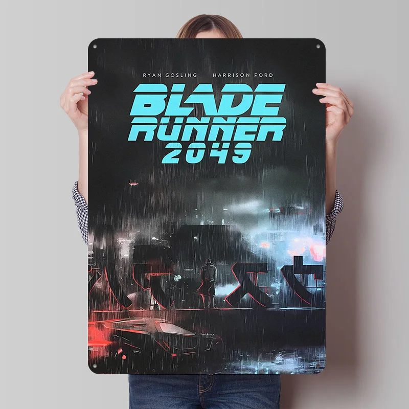 Blade Runner 2049 Printed Poster Customized Retro Wall Art Vintage Metal Tin Signs for Bar Accessories Gaming Room Decoration