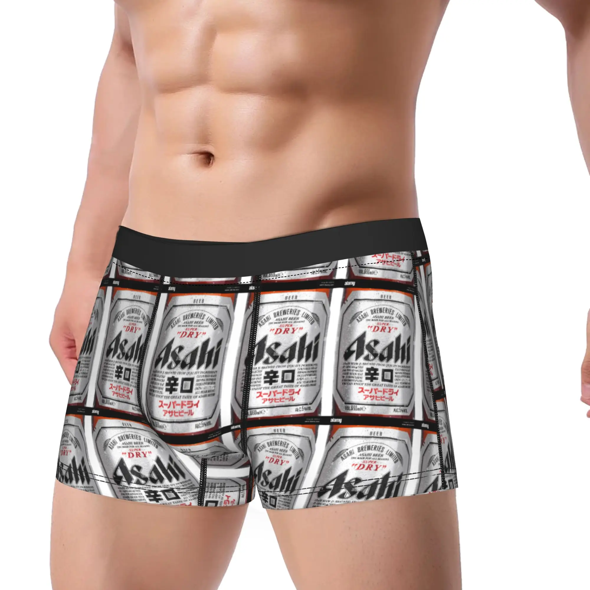 aAsahi Super Dry Label Close up  aAsahi Underpants Homme Panties Male Underwear Comfortable Shorts Boxer Briefs