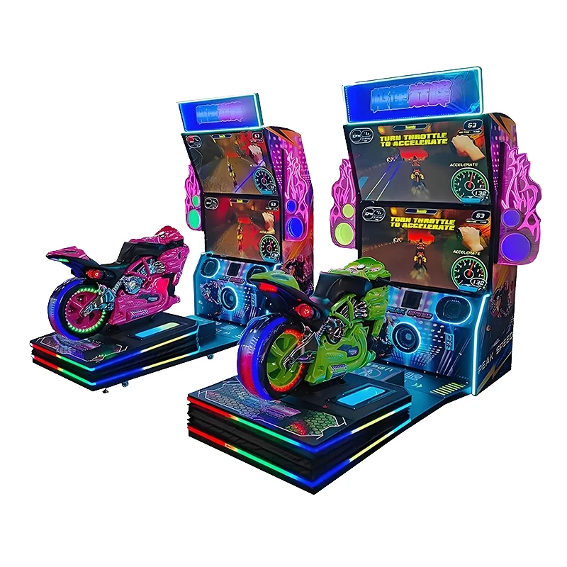 Speed Car God 2 Double Screen Motorcycle Simulator Large Coin-Operated Video Game Machine for Entertainment Amusement Machine