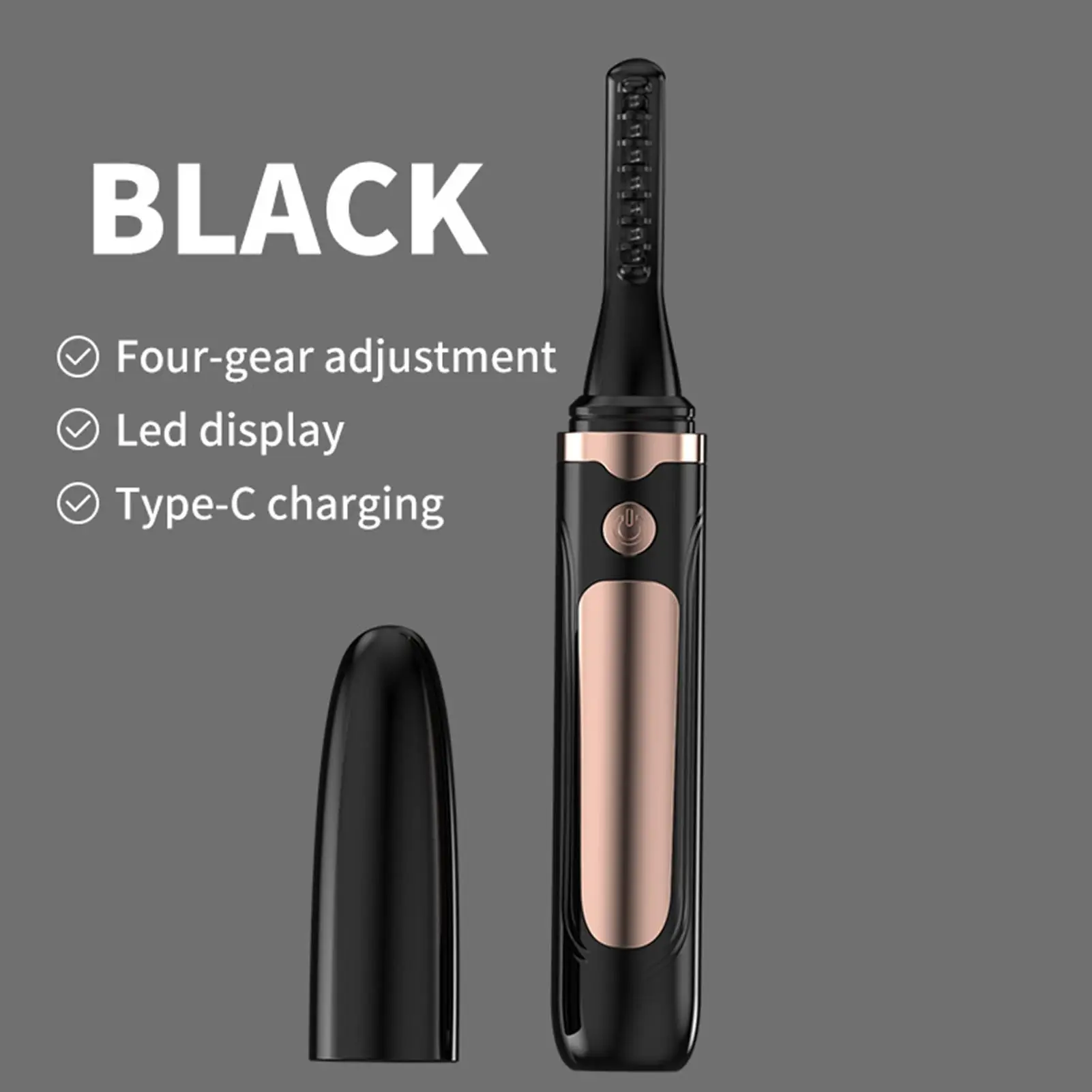 Heated Eyelash Curler LED Display 4-Level Adjustable Portable Women Eyelash Styling Curler Tool For women