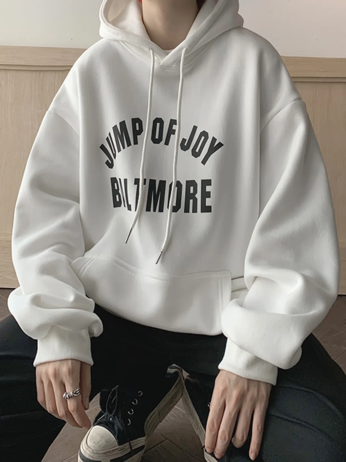 

Мужское худи очень большого размера, 300 Pou, свободного кроя, с длинными рукавами, осенне-зимнее, повседневное, модное, в японском уличном стиле