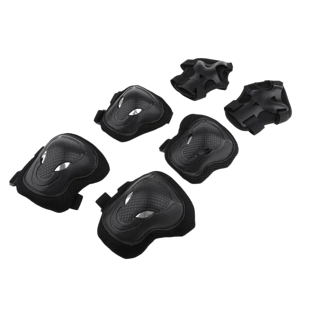 Outdoor 6 Pieces Adult Inline Skating Bike Knee Wrist Guards