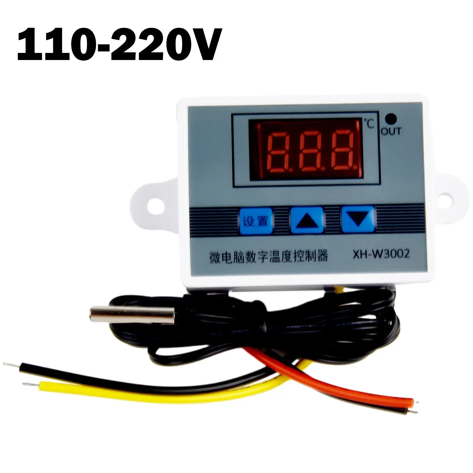 10A Thermostat Regulator Heating Cooling Parts DC 12V 24V AC 110V 220V W3002 Professional Digital LED Temperature Controller