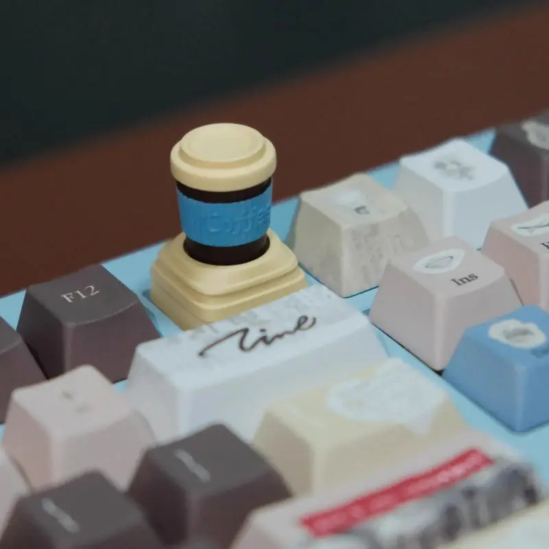 

Coffee Cup Keycap Magnetic Suction Keycap Mechanical Keyboard Cross Axis Universal Resin Keycap