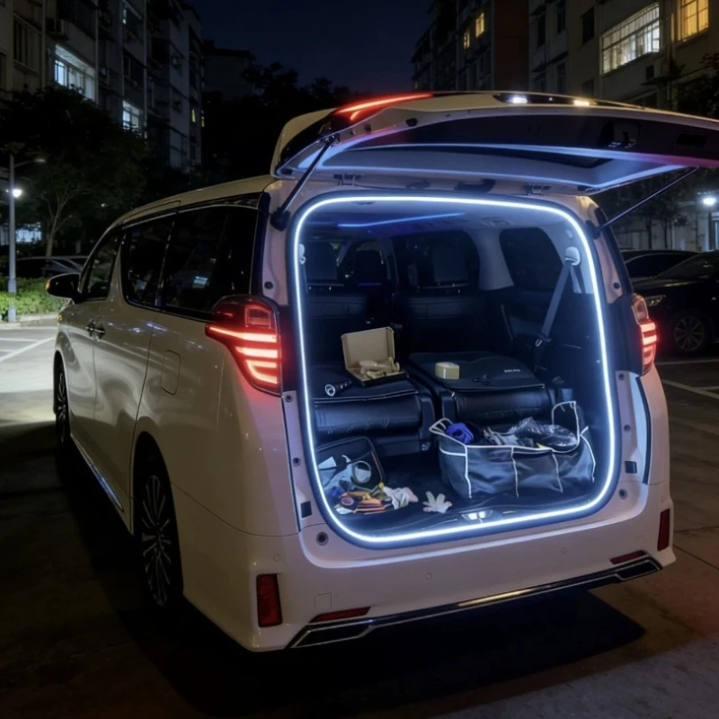 Rear Trunk LED Light Bar for Toyota Alphard VELLFIRE 20 30 40 Tailgate Light Atmosphere Lights White Warm White