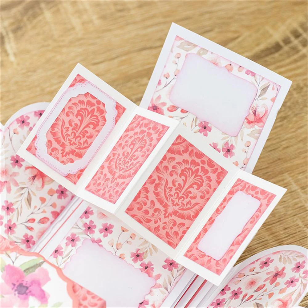 Exploding Box Twist Pop Slider Mechanism Metal Cutting Dies Confetti Box pop-up Confetti Cube Die Cuts For DIY Scrapbooking Deco