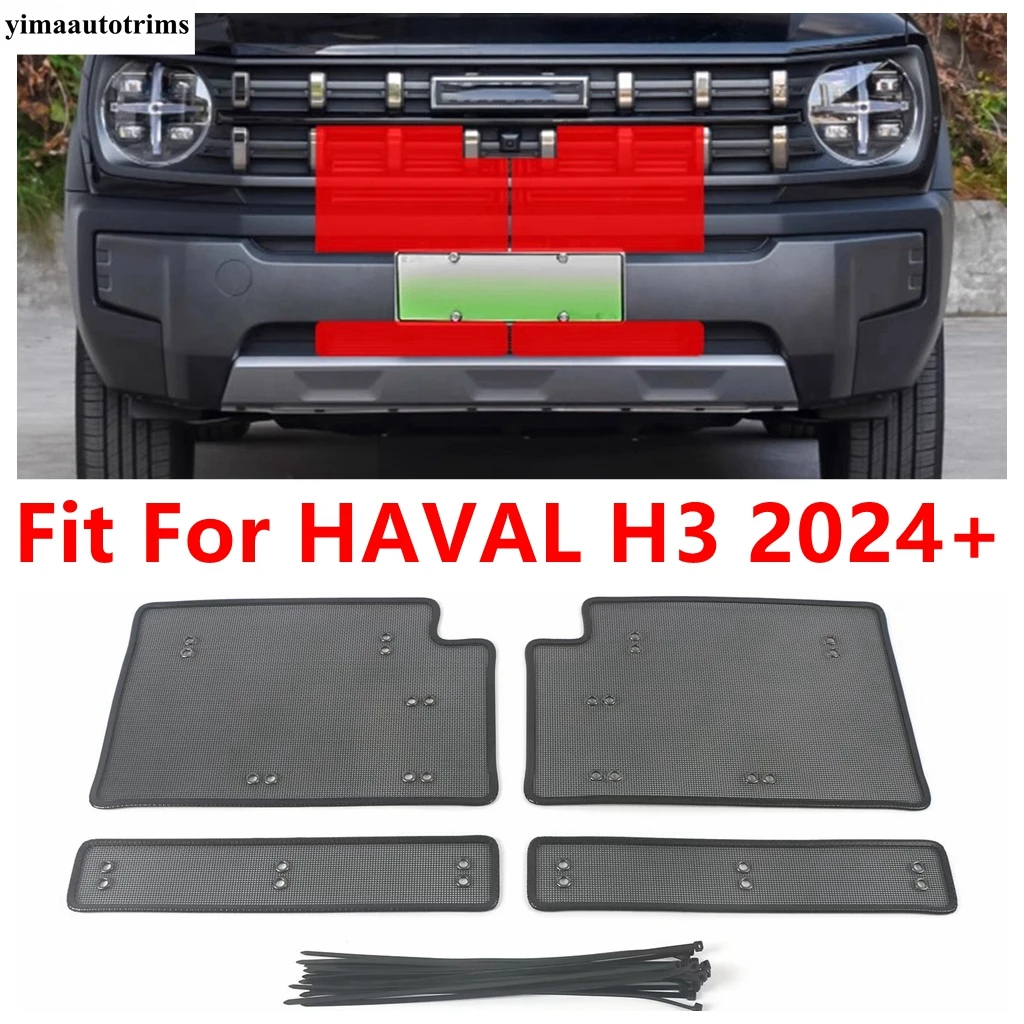 Rejilla delantera media para coche, red para insectos, insertar protección de malla, Kit de reacondicionamiento Exterior, accesorios para HAVAL H3 2024 2025