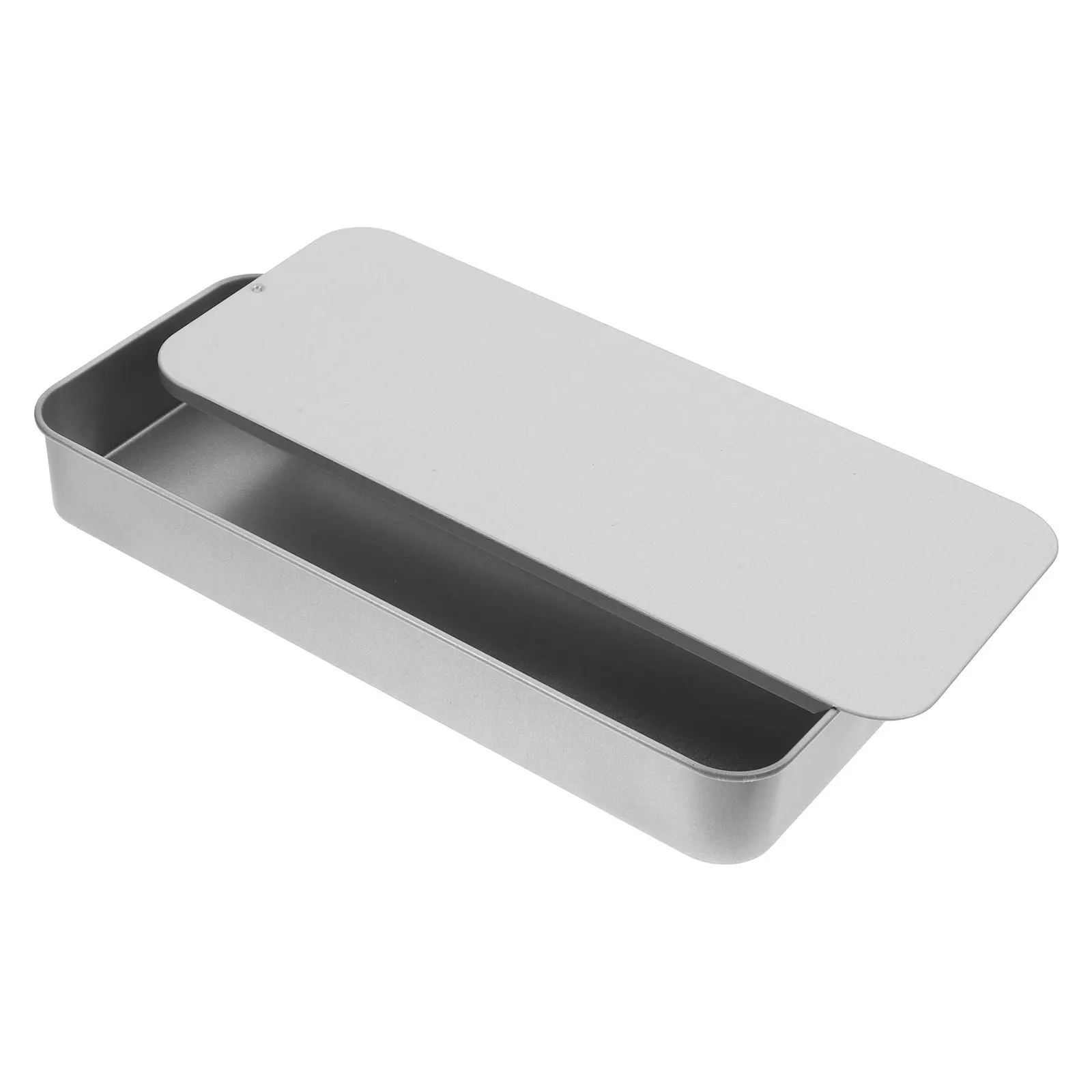 

1pcs Slide Top Tin Box Rectangular Metal Storage Container For Cosmetics Jewelry Craft Supplies Mini Organizer Waterproof