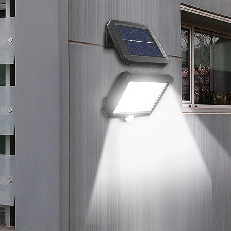 

1pc Waterproof Split Solar Wall Lamp Garden Lighting Outdoor PIR Induction Street Light 117 COB Motion Sensor Remote Control