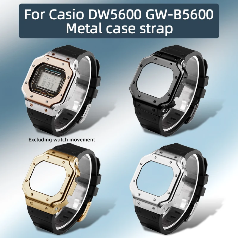 

GW-B5600/DW5600 Full Metal Mod Kit for Casio G-Shock Modified Santos Style Waterproof Stainless Steel Case & Bracelet Replace