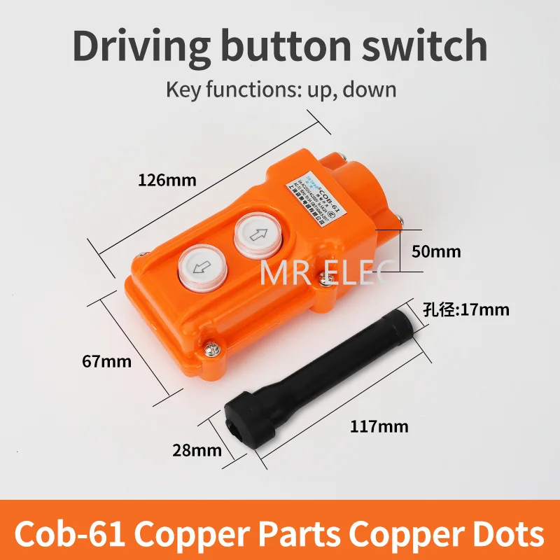 COB-61 COB-62 COB-63 Arrow mark Rain proof crane control switch lifting button electric hoist operating handle