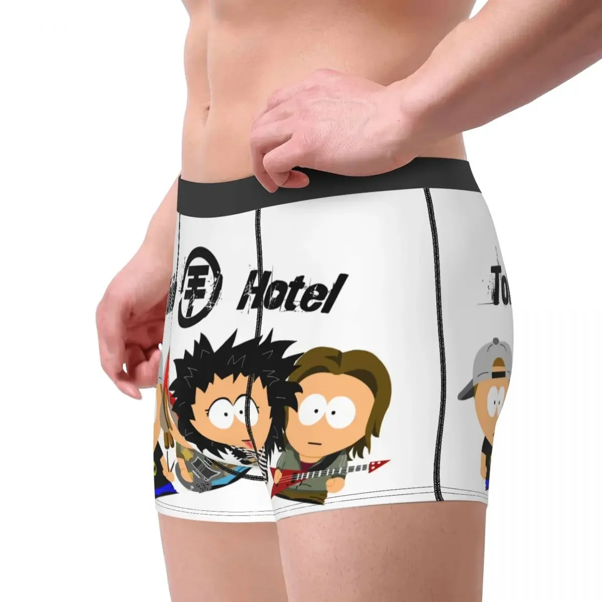 Custom Cartoon Tokio Hotel Rock Band Underwear Male Printed Boxer Briefs Shorts Panties Breathable Underpants