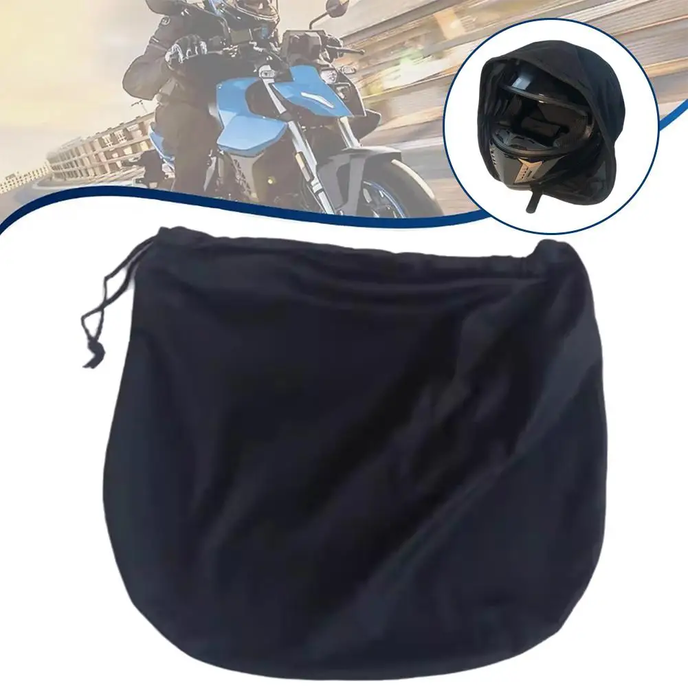 Motorcycle Helmet Bag Plush Soft Drawstring Pocket Protect Wear Carrying Proof Storage Dust Resistant Lid Helmet Bag Helmet J2I9