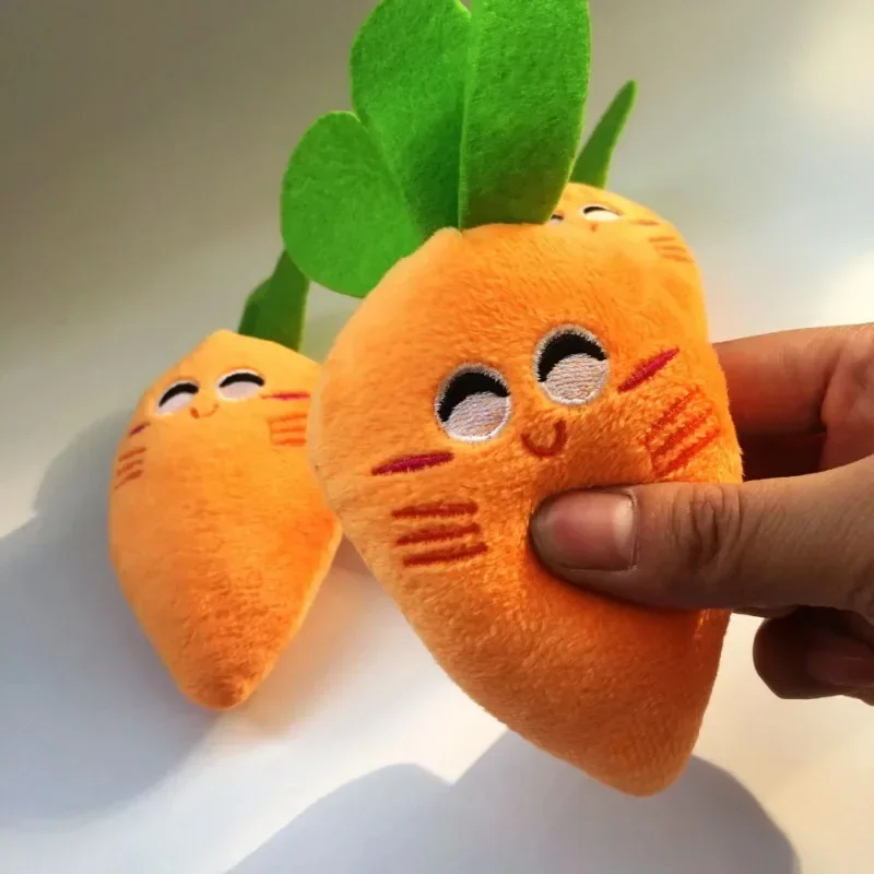 

Orange Cute Puppy Pet Supplies Carrot Vegetables Shape Plush Chew Squeaker Sound Squeaky Interaction Dog Toys Gift Dog Accessor