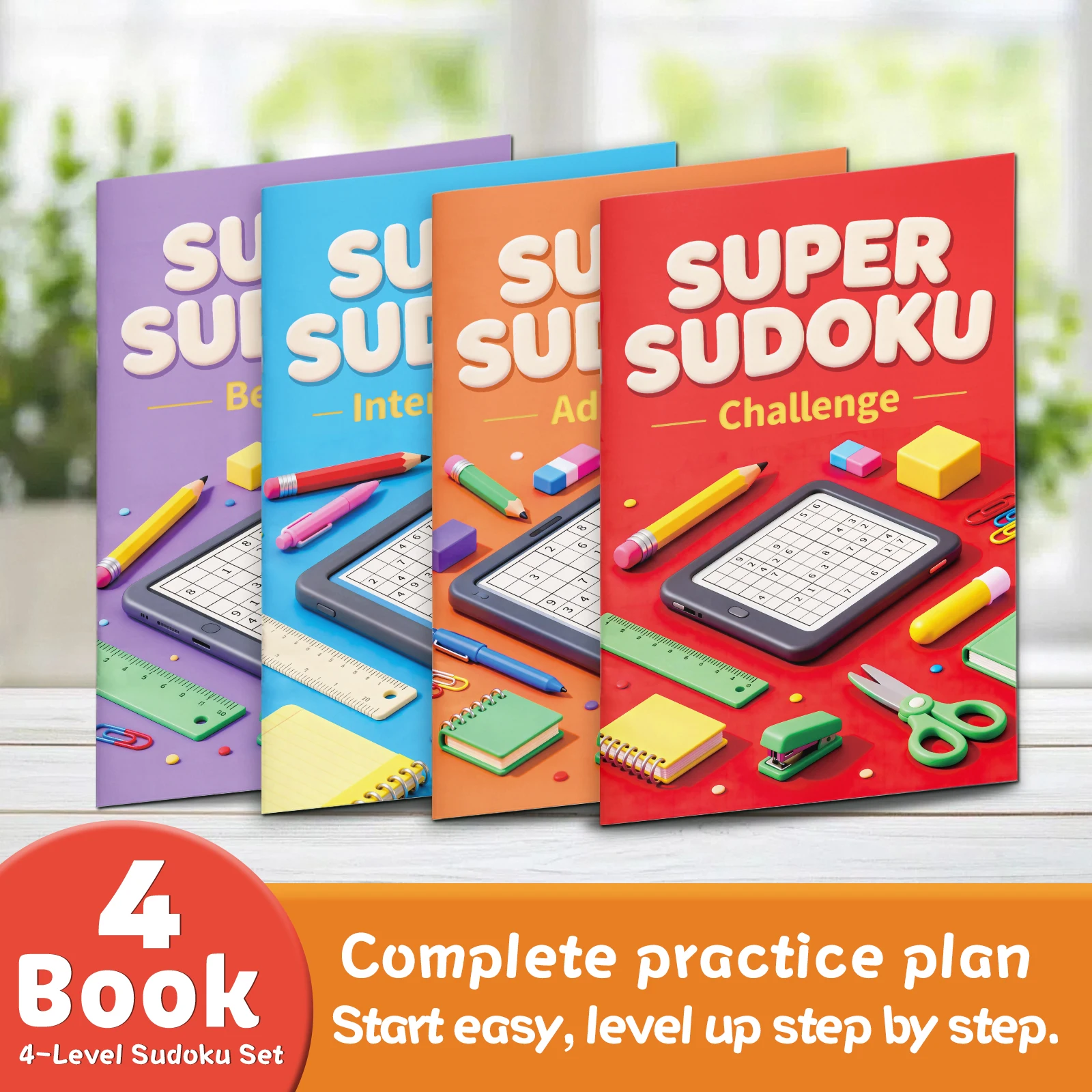 Kids Early Education Sudoku Puzzle Book, Brain Teaser Logic Game Workbook, Number Reasoning Training Book for Toddlers