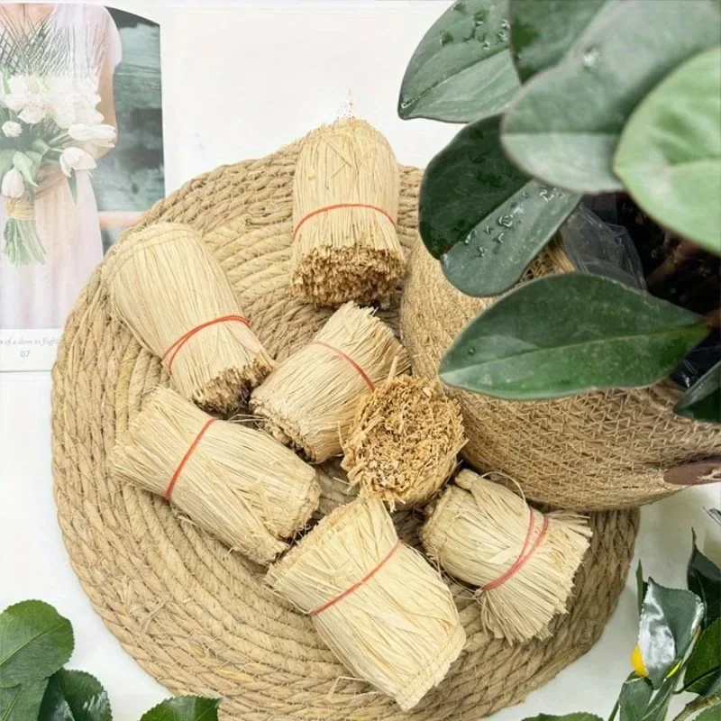 Natural Homestay Ornament Home Supply Lafite Grass Garland Straw Tassels Jute Fringe Trim Background Wall Decoration