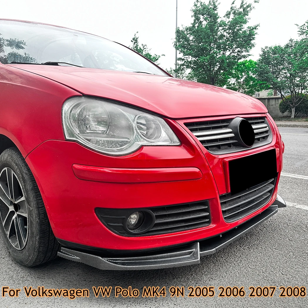 

Car Front Spoiler Lip Lower Splitter Blade For Volkswagen VW Polo MK4 9N 2005 2006 2007 2008
