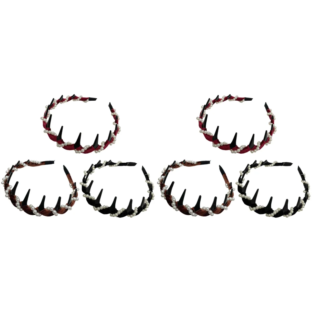 

3Pcs Elegant Headband Vintage Hairband Decorative Hair Band for Women (Pearl)