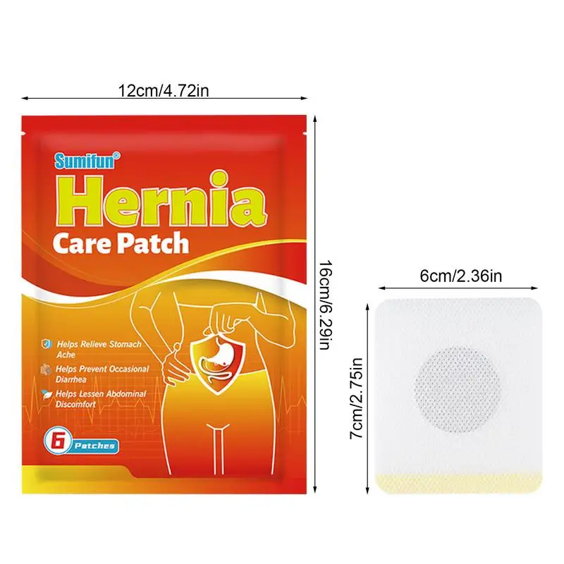 6 Stuks Hernia Inguinale Navelhernia Zorg Sticker Femorale Buikwand Hernia Ruptuur Koliek Gezondheidszorg Patch Veilig En